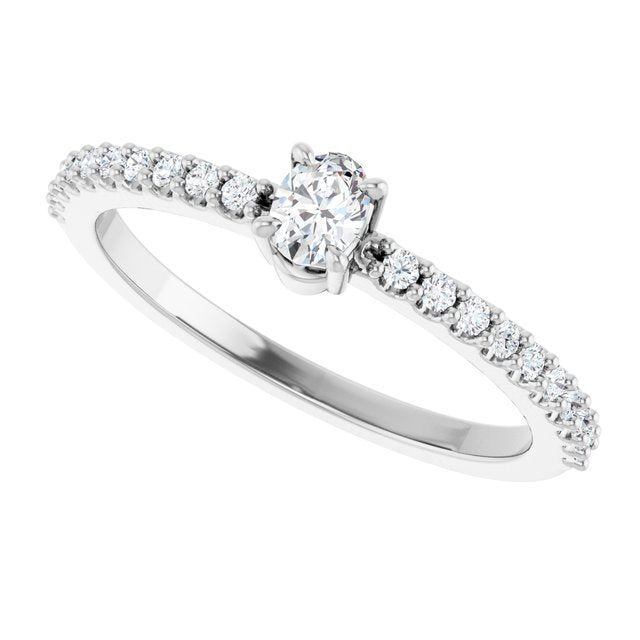 Natural Diamond | Oval | 4 x 3mm | Lab-Grown Diamond | Oval | 4 x 3mm
