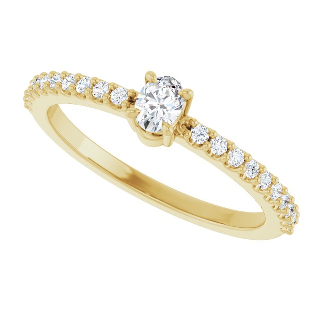 Natural Diamond | Oval | 4 x 3mm | Lab-Grown Diamond | Oval | 4 x 3mm