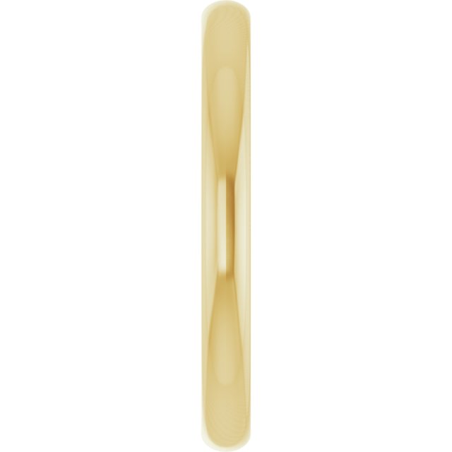 Polished Domed Matching Wedding Band in 14K Yellow Gold