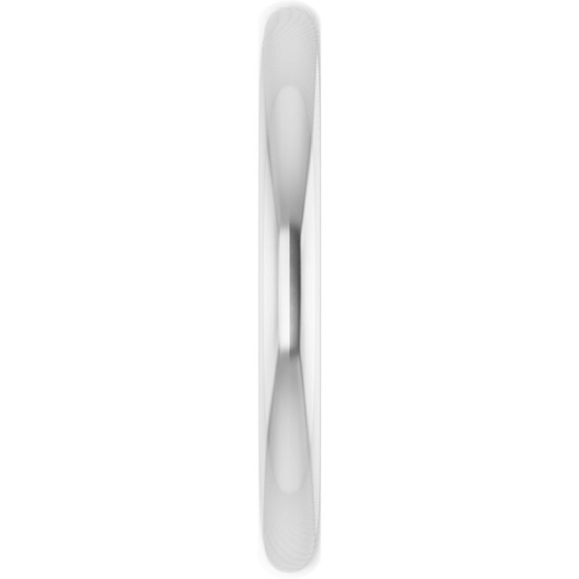 Polished Domed Matching Wedding Band in Platinum
