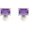 Natural Amethyst | Emerald | 6 x 4mm