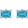 Natural Swiss Blue Topaz | Emerald | 6 x 4mm | Natural Swiss Blue Topaz | Emerald | 7 x 5mm | Natural Swiss Blue Topaz | Emerald | 8 x 6mm | Natural Swiss Blue Topaz | Emerald | 5 x 3mm