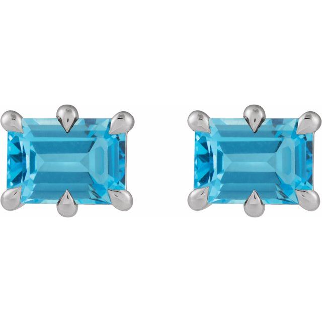 Natural Swiss Blue Topaz | Emerald | 6 x 4mm | Natural Swiss Blue Topaz | Emerald | 7 x 5mm | Natural Swiss Blue Topaz | Emerald | 8 x 6mm | Natural Swiss Blue Topaz | Emerald | 5 x 3mm