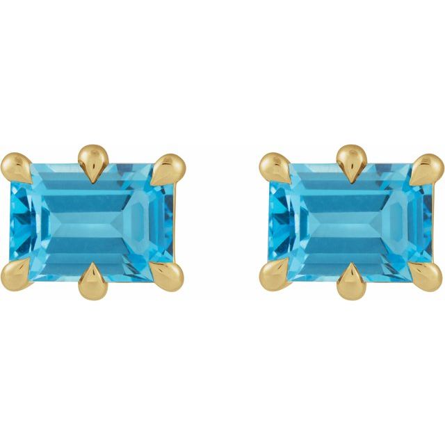 Natural Swiss Blue Topaz | Emerald | 6 x 4mm | Natural Swiss Blue Topaz | Emerald | 7 x 5mm | Natural Swiss Blue Topaz | Emerald | 8 x 6mm | Natural Swiss Blue Topaz | Emerald | 5 x 3mm