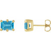 Natural Swiss Blue Topaz | Emerald | 6 x 4mm | Natural Swiss Blue Topaz | Emerald | 7 x 5mm | Natural Swiss Blue Topaz | Emerald | 8 x 6mm | Natural Swiss Blue Topaz | Emerald | 5 x 3mm