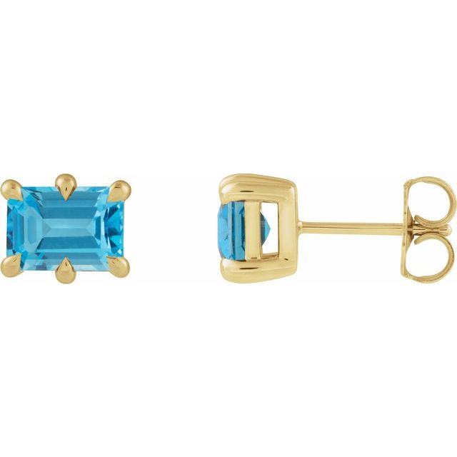 Natural Swiss Blue Topaz | Emerald | 6 x 4mm | Natural Swiss Blue Topaz | Emerald | 7 x 5mm | Natural Swiss Blue Topaz | Emerald | 8 x 6mm | Natural Swiss Blue Topaz | Emerald | 5 x 3mm
