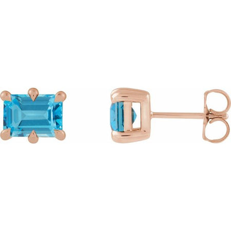 Natural Swiss Blue Topaz | Emerald | 6 x 4mm | Natural Swiss Blue Topaz | Emerald | 7 x 5mm | Natural Swiss Blue Topaz | Emerald | 8 x 6mm | Natural Swiss Blue Topaz | Emerald | 5 x 3mm