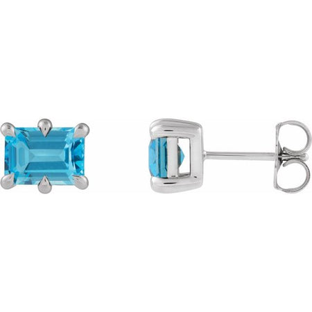 Natural Swiss Blue Topaz | Emerald | 6 x 4mm | Natural Swiss Blue Topaz | Emerald | 7 x 5mm | Natural Swiss Blue Topaz | Emerald | 8 x 6mm | Natural Swiss Blue Topaz | Emerald | 5 x 3mm