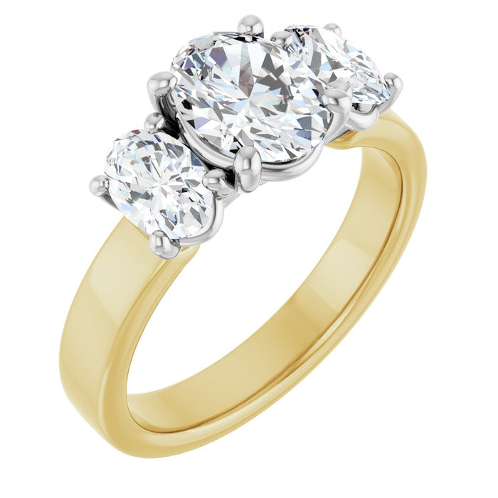 14K Yellow/White | Oval