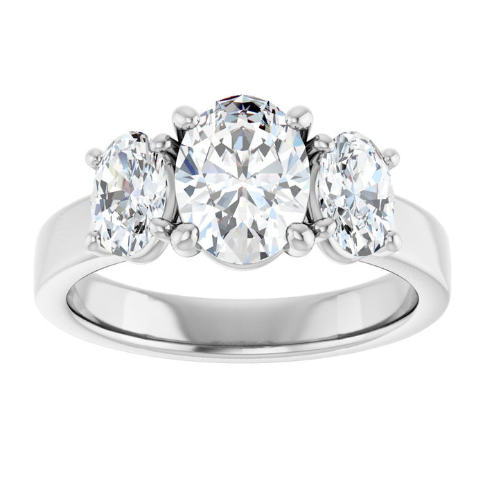 14K White | Oval