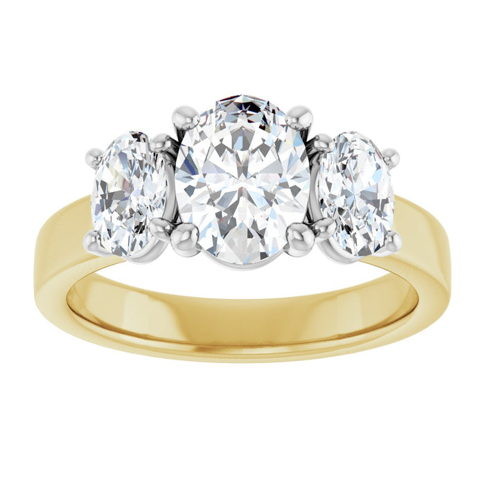 14K Yellow/White | Oval