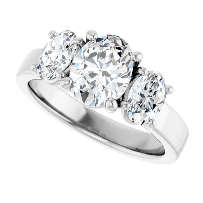 14K White | Oval