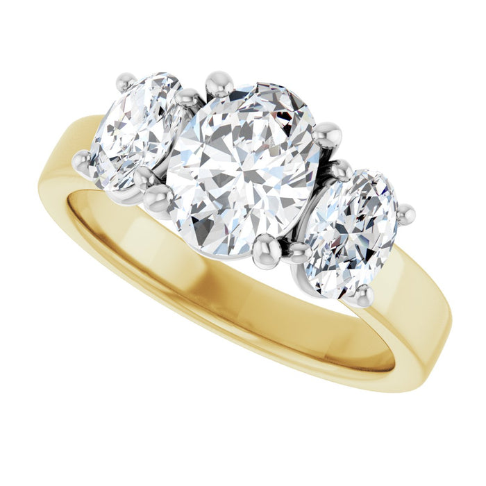 14K Yellow/White | Oval