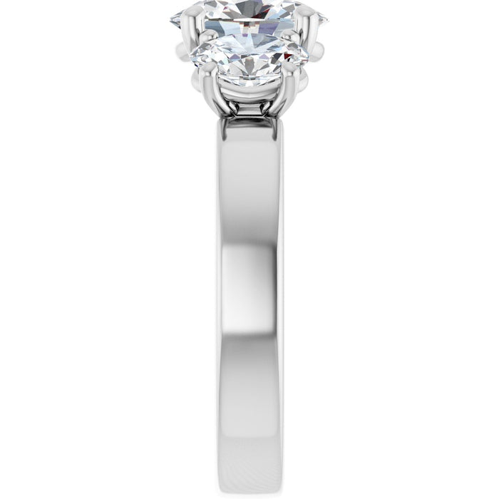 14K White | Oval