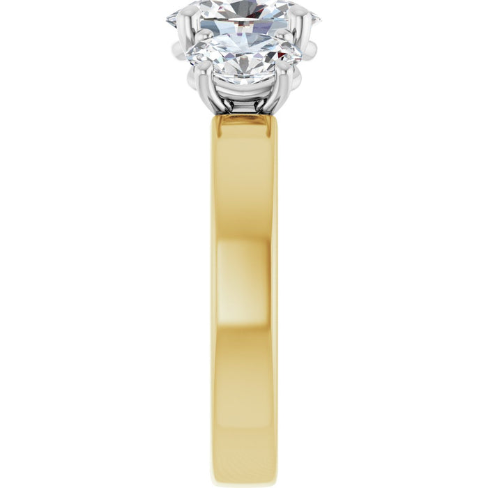 14K Yellow/White | Oval