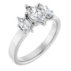 14K White | Marquise
