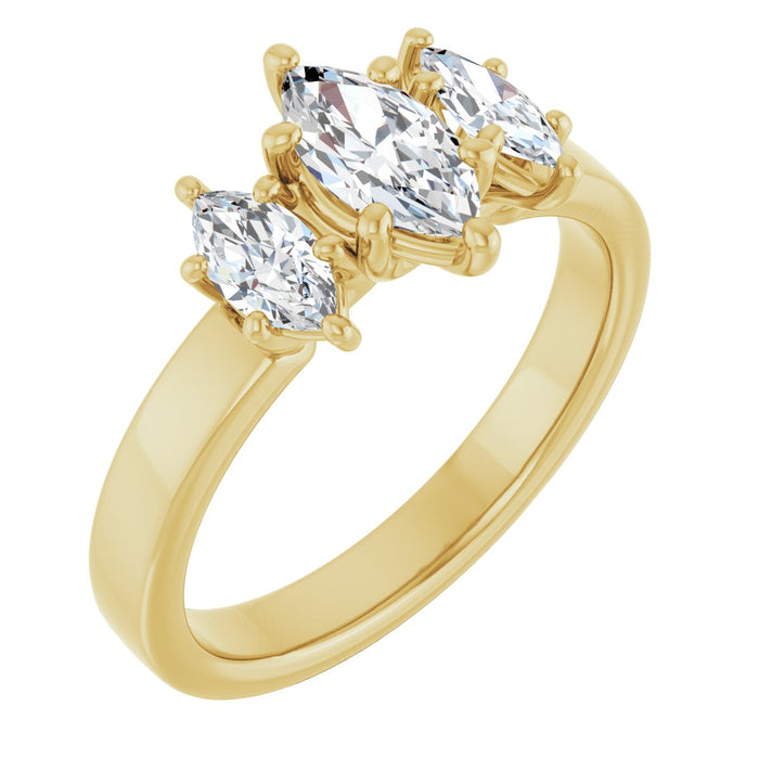 14K Yellow | Marquise