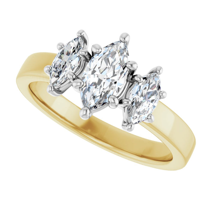 14K Yellow/White | Marquise