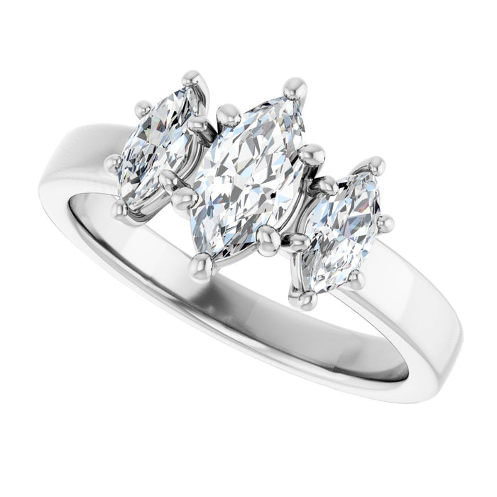 14K White | Marquise