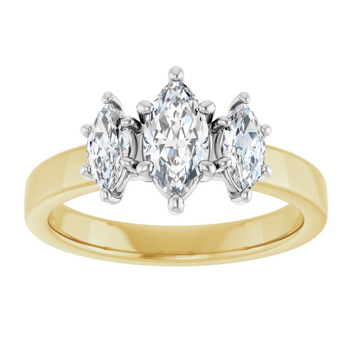 14K Yellow/White | Marquise