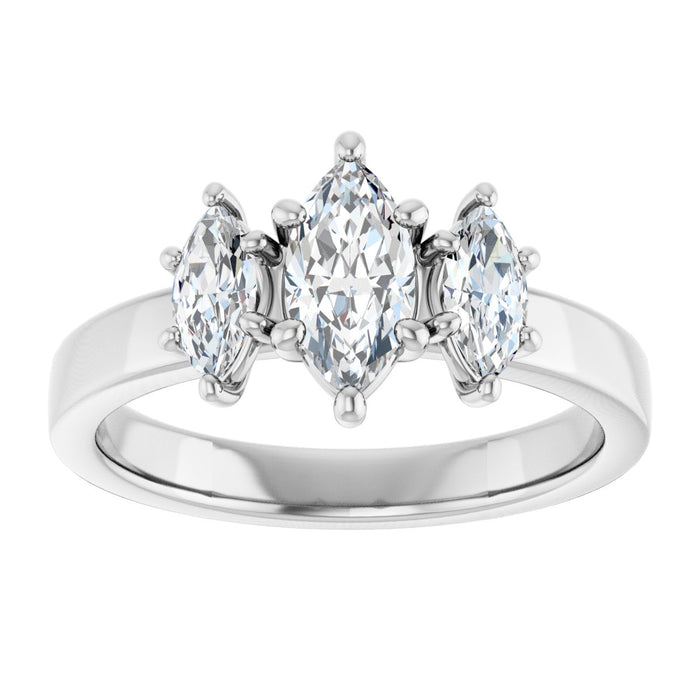 14K White | Marquise