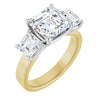 14K Yellow/White | Asscher