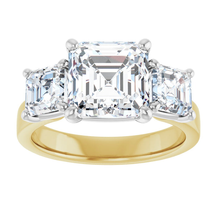 14K Yellow/White | Asscher