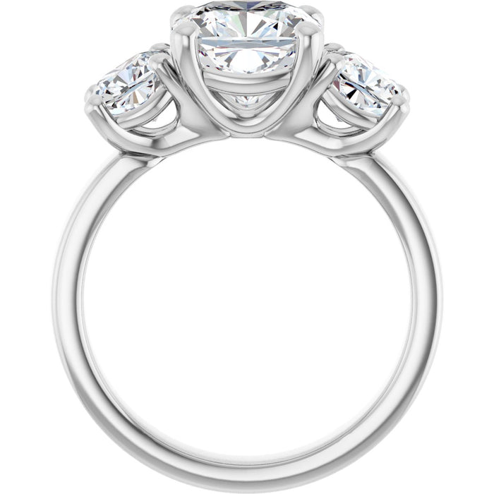 14K White | Cushion