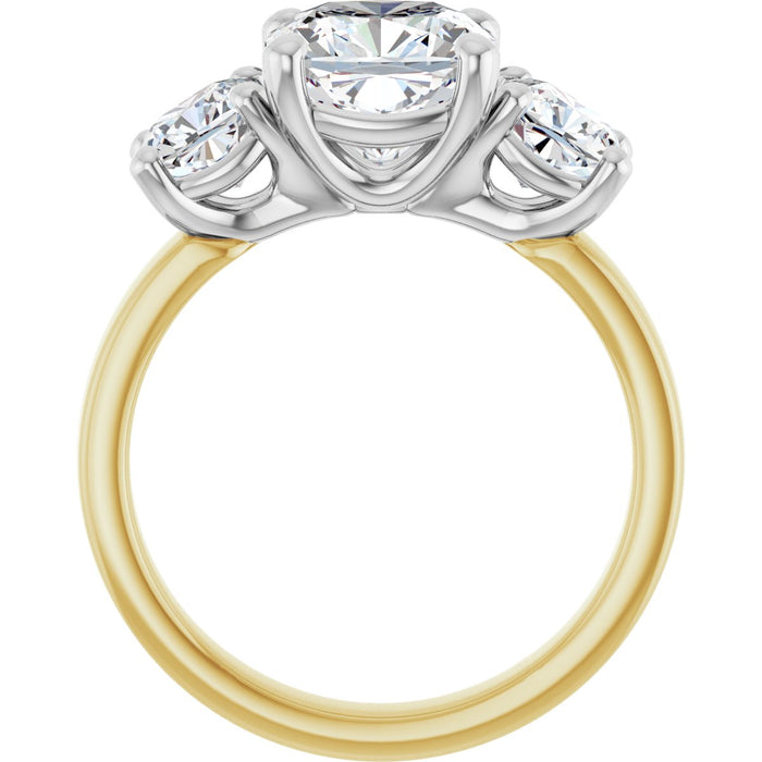 14K Yellow/White | Cushion
