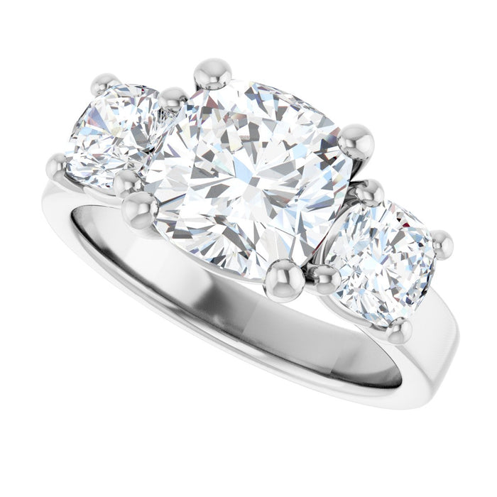 14K White | Cushion