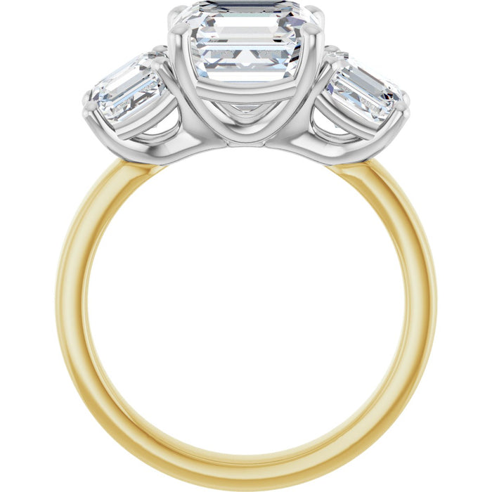 14K Yellow/White | Asscher