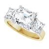 14K Yellow/White | Asscher