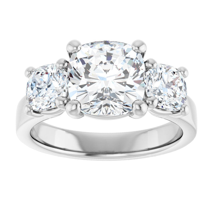 14K White | Cushion