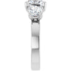 14K White | Cushion