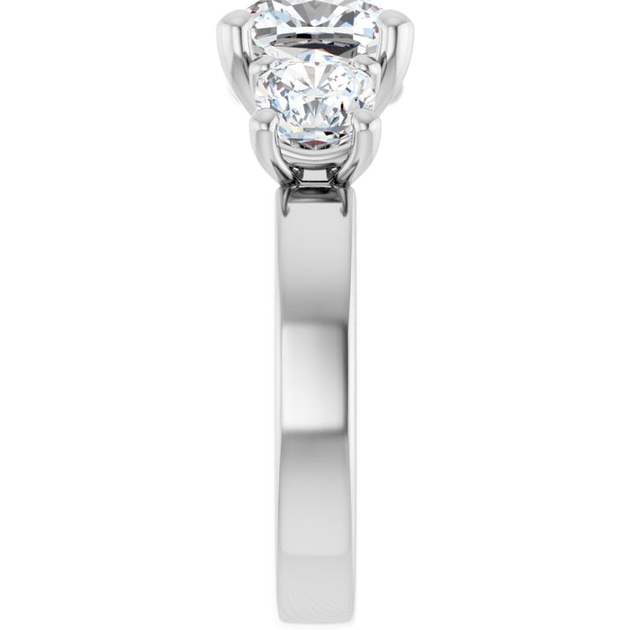 14K White | Cushion