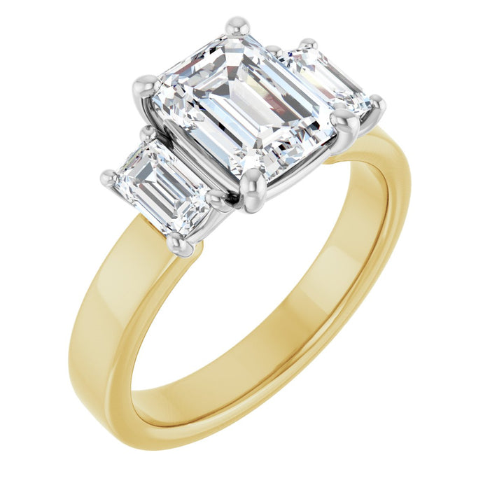 14K Yellow/White | Emerald