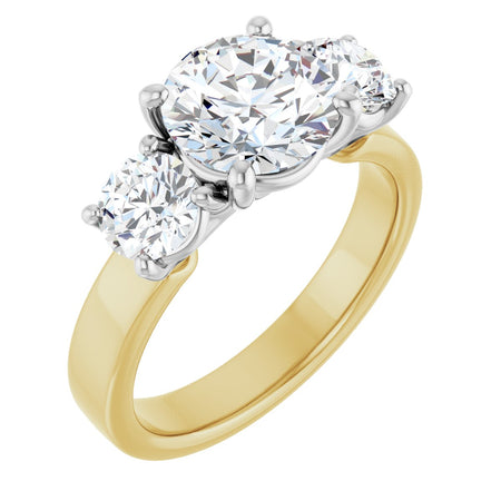 14K Yellow/White | Round