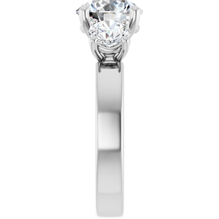 14K White | Round