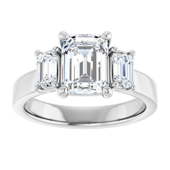 14K White | Emerald