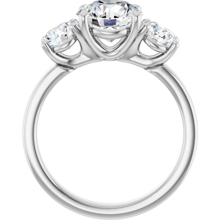 14K White | Round