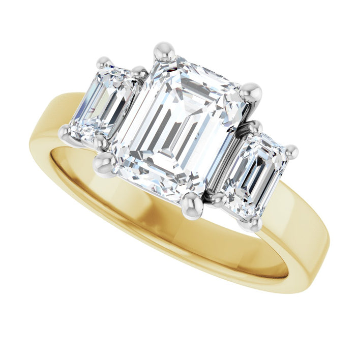 14K Yellow/White | Emerald