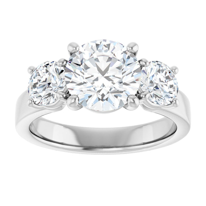 14K White | Round