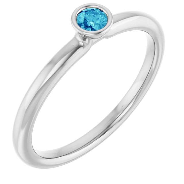Natural Blue Zircon | Round | 3mm