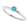Natural Blue Zircon | Round | 3mm