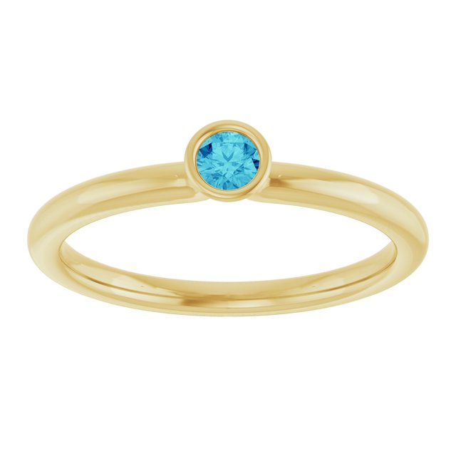 Natural Blue Zircon | Round | 3mm