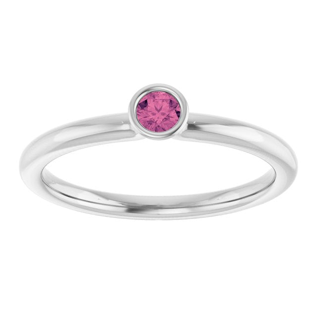 Natural Pink Tourmaline | Round | 3mm