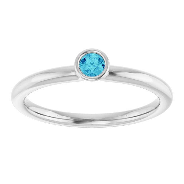Natural Blue Zircon | Round | 3mm