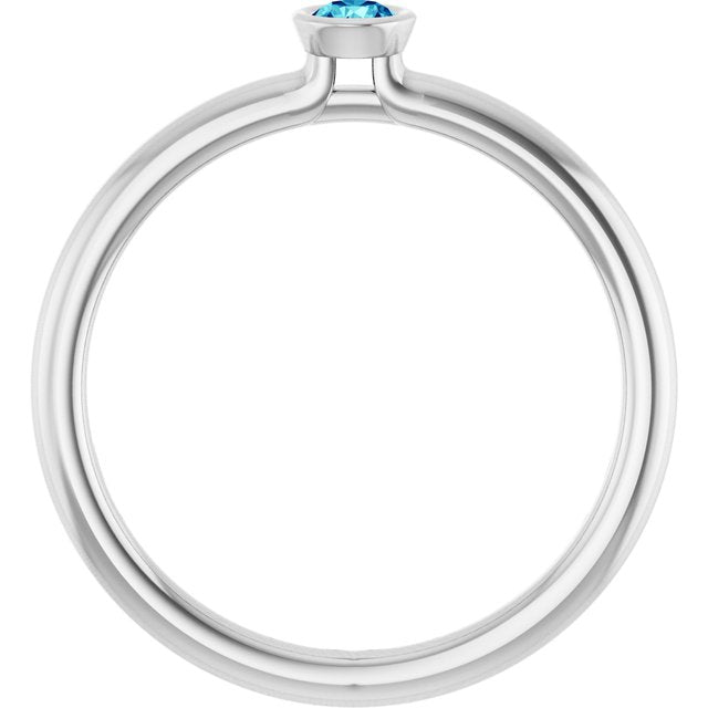 Natural Blue Zircon | Round | 3mm