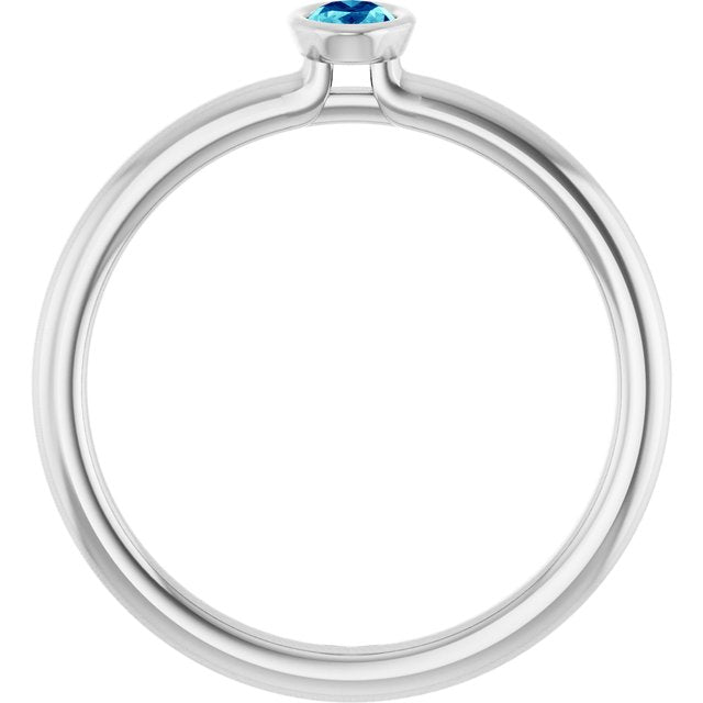 Natural Blue Zircon | Oval | 5 x 3mm