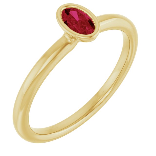 Lab-Grown Ruby | Oval | 5 x 3mm | Natural Ruby | Oval | 5 x 3mm